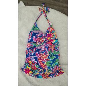 Lauren Ralph Lauren colorful floral halter swimsuit‎ top